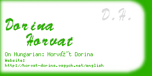 dorina horvat business card